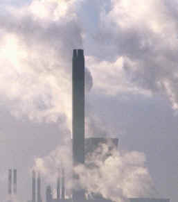 Picture of heavy industrial pollution